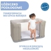 Chicco Next2Me Forever Łóżeczko Dostawne 3w1 do 22kg Moon Grey + Prześcieradło 2szt Pink Pois