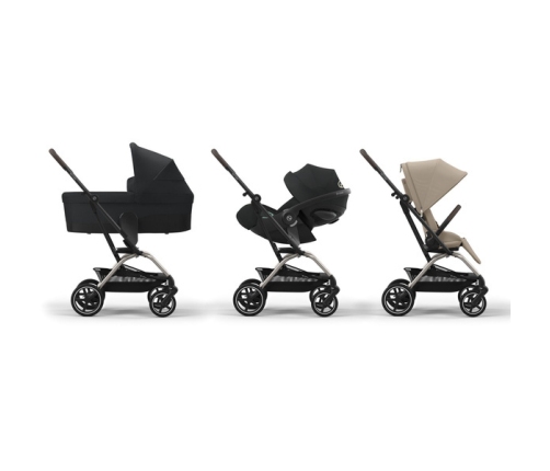 Cybex Eezy S Twist +2 Almond Beige 2024 Pastaigu ratiņi