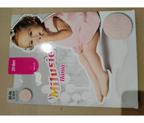 Milusie Rajstopy Kabaretki Białe Rozmiar 80-86