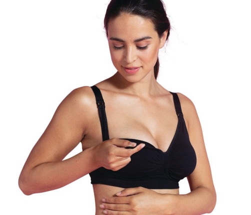 Carriwell 3120 Bezszwowy biustonosz do karmienia GelWire Czarny S