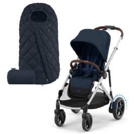 Cybex E-Gazelle S Ocean Blue Pastaigu rati + Guļammaiss Cybex Snogga 2 Ocean Blue