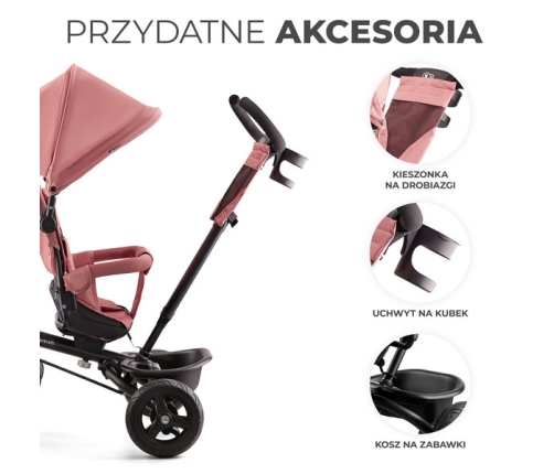 Kinderkraft Aveo Rowerek Trójkołowy Rose Pink