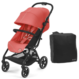 Cybex Beezy Hibiscus Red 2023 Sporta ratiņi + Soma transportēšanai