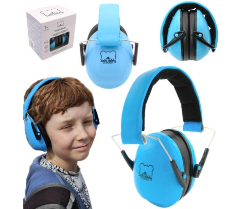 Safe Teddy Słuchawki Ochronne Nauszniki Wygłuszające Dzieci 3lata+ Niebieskie
