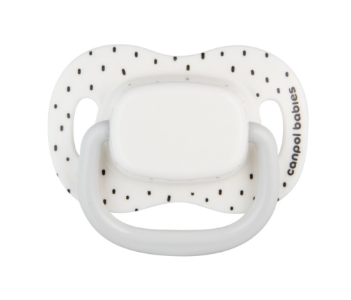 Canpol Babies BabiesBoo Smoczek Uspokajający Silikon Symetryczny 34/927_whi 0-6 msc