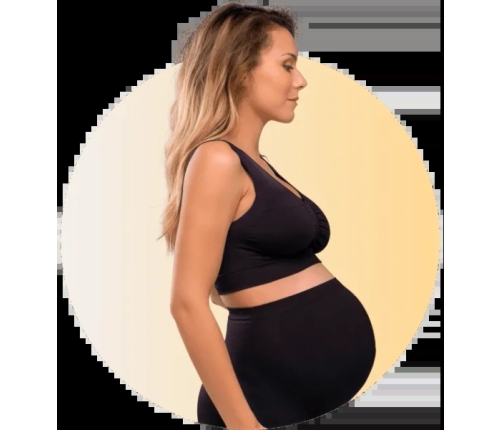 Carriwell Biustonosz Ciążowy Czarny Rozmiar S