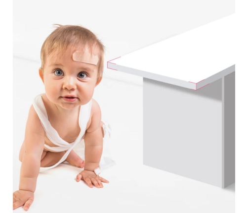 Safe Teddy Przezroczysta Taśma Zabezpieczająca Krawędzie 2m