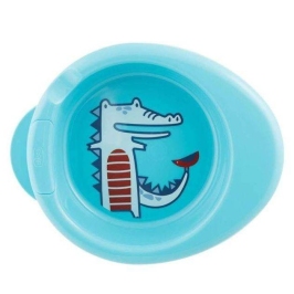 Talerz Podgrzewany 2w1 Niebieski 6m+