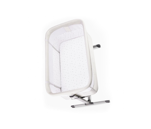 MoMi Revo Łóżeczko Dostawne 2w1 Jasnoszare + Torba Transportowa