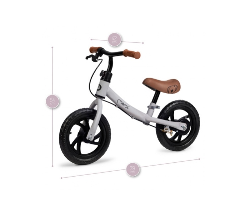 MoMi Breki Rowerek Biegowy z Hamulcem Szary