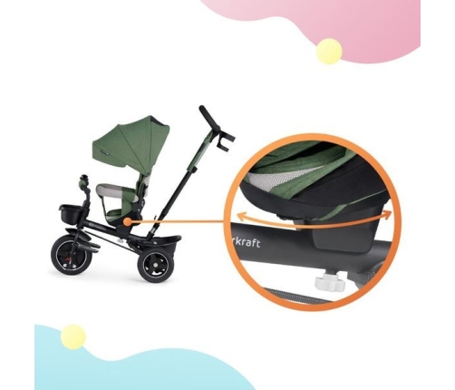 Детский трехколесный велосипед Kinderkraft Spinstep 5in1 Platinum grey