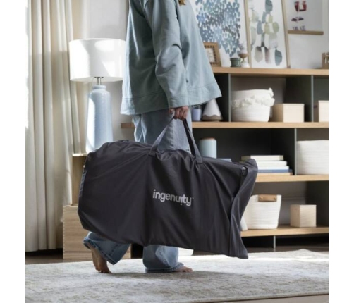 Ingenuity Happy Belly Rock-to-Bounce Parker Blue Шезлонг