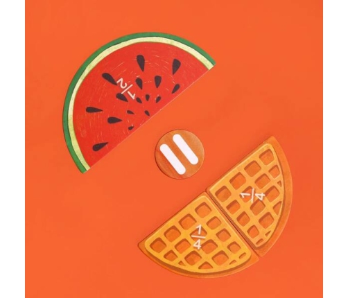 MierEdu Yummy Food ME338 Układanka Matematyczna Do nauki Ułamków