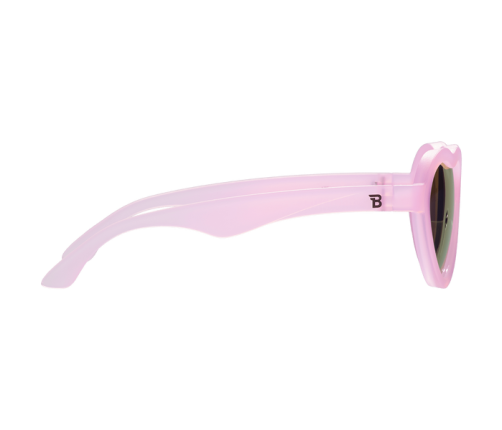 Babiators Heart Frosted Pink Polaryzacja P-HRT503-S Rozmiar 0-2+ Purple Mirrored Lens