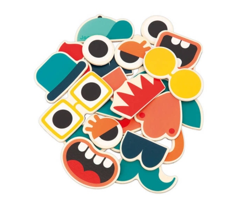 Janod Magnesy Mix and Match Portrety 24 szt. 2+