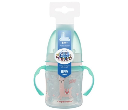 Canpol Babies EasyStart Exotic Animals Kubek Treningowy 120ml - Swe 35/207_gre Zielony