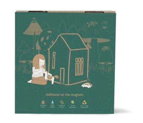 Babai Drewniana Zabawka Domek Dla Lalek z Magnes Rozmiar L Naturalny