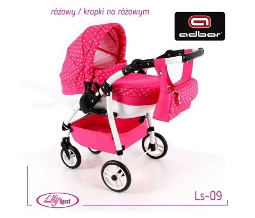 Adbor Lily Wózek dla Lalek Sport Różowy Ls-09