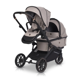 Cavoe Avec 2024 Wózek Głęboko-Spacerowy Bliźniaczy 2w1 Taupe