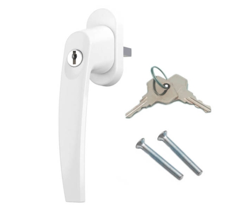 REER Klamka do Okna z Kluczykiem ze Stopu Aluminium Biały