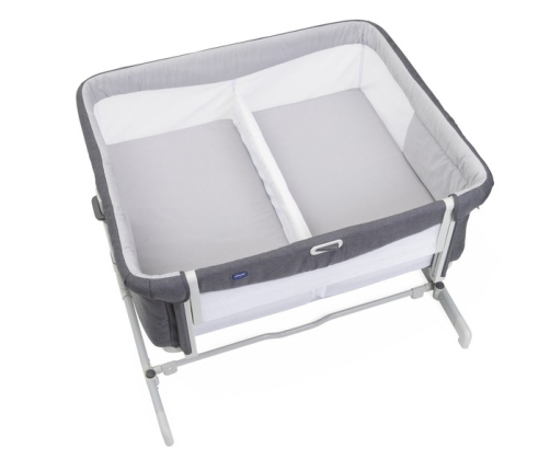 Chicco Next2Me Twins Łóżeczko Dostawne dla Bliźniąt Magnet Grey