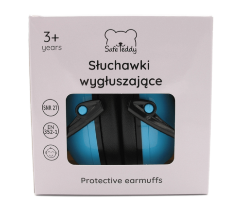 Safe Teddy Słuchawki Ochronne Nauszniki Wygłuszające Dzieci 3lata+ Niebieskie