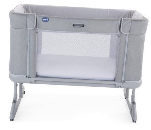 Chicco Next2Me Forever Łóżeczko Dostawne 3w1 do 22kg Moon Grey + Prześcieradło 2szt Pink Pois