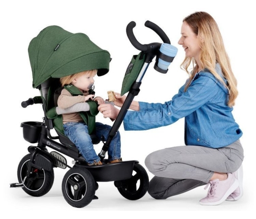 Детский трехколесный велосипед Kinderkraft Spinstep 5in1 Platinum grey