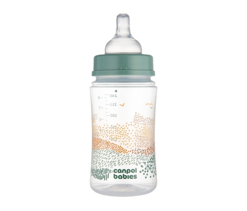 Canpol Babies EasyStart Butelka Antykolkowa 35/243_gre Mountains 240ml Zielona
