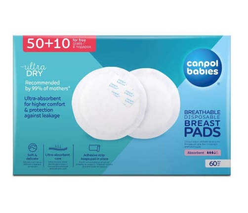 Canpol Wkładki laktacyjne z paskiem samoprzylepnym 1/652 60 szt.