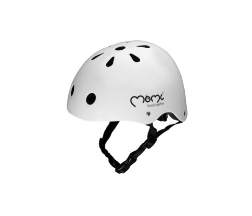 MoMi Mimi Dziecięcy Kask Rowerowy Biały Matowy
