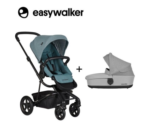 Easywalker Harvey 2 Wózek głęboko-spacerowy (zawiera stelaż, siedzisko z budką i pałąkiem)  Ocean Blue