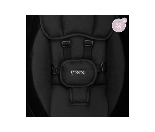 MoMi Kenani Onyx Leżaczek Bujaczek Elektryczny Czarny