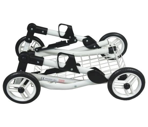 Adbor Lily Wózek dla Lalek Różowy Kropki Lc-08