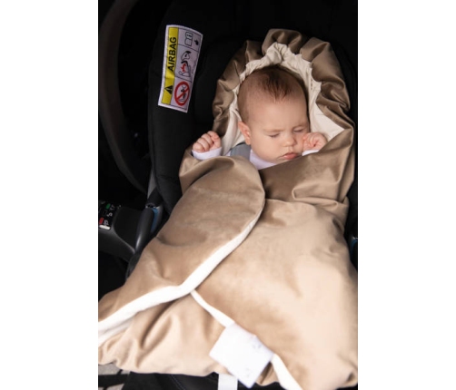 Piapimo Otulacz Do Fotelika Samochodowego i Gondoli Złoty Beżowy