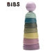 Bibs Wooby Tower Wieża Dwustronna Wielofunkcyjna z Grzechotką Bright Rainbow