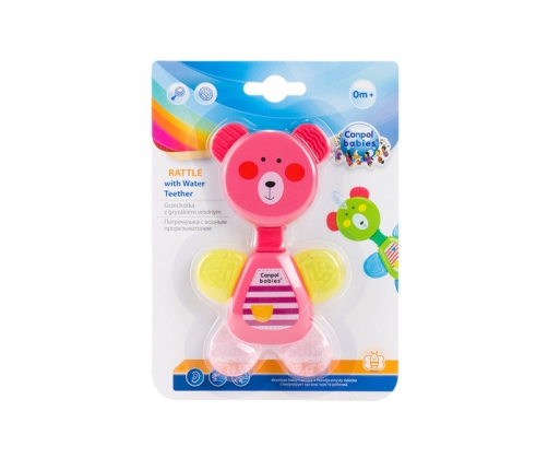 Canpol Babies Grzechotka Z Gryzakiem Wodnym - Miś 1 szt. Mix Kolorów