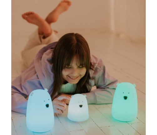 MARY'S Lampka Led Miś Mały Niebieski Rgb+ww /nb