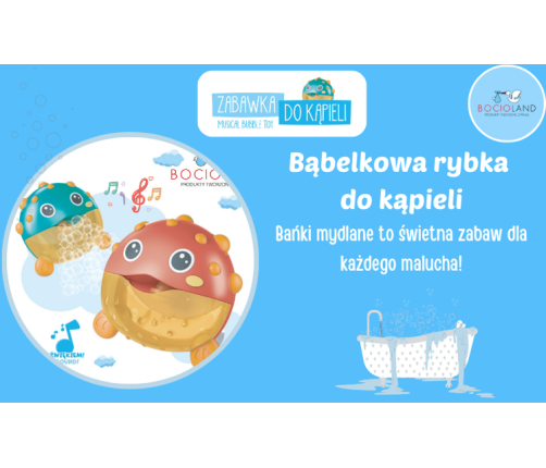 Bocioland Bąbelkowa Rybka do Kąpieli Blue BL044