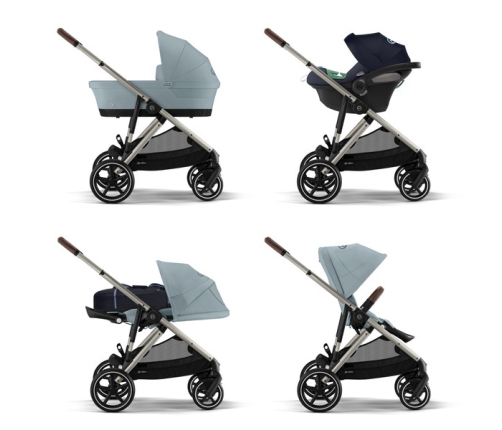 Cybex Gazelle S Sky Blue/Taupe Коляска для двойняшек