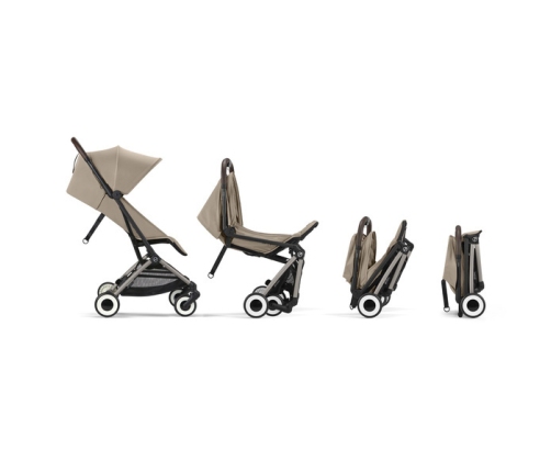 Cybex Orfeo Almond Beige/Taupe  Pastaigu rati + Guļammaiss Cybex Snogga 2