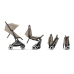 Cybex Orfeo Almond Beige/Taupe  Pastaigu rati + Guļammaiss Cybex Snogga 2