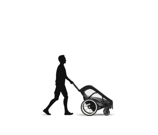 Cybex Zeno Bike All Black Спортивная коляска для бега Лыж - Велосипедный прицеп 4in1