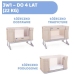 Chicco Next2Me Forever Łóżeczko Dostawne 3w1 do 22kg Moon Grey + Prześcieradło 2szt Pink Pois
