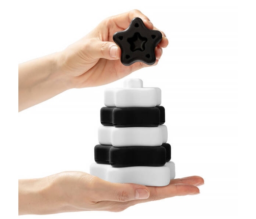 Baby in World Wieża Silikonowa Gwiazdy Black and White