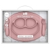 EZPZ Komplet Naczyń Silikonowych Mini Feeding Set Pastelowy Róż