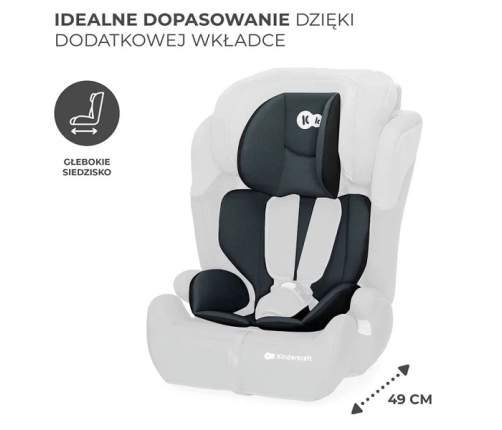 Kinderkraft Comfort Up I-Size Fotelik Samochodowy 9-36 kg Czarny
