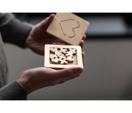 Drewniana Zabawka Kółko Krzyzyk Miłość Naturalny Babai XO-LOVE