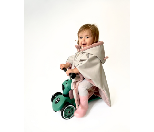 Piapimo Ponczo Samochodowe 75-105cm Szary / Różowy