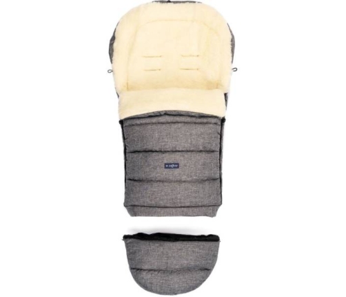 Zaffiro iGrow Śpiworek Do Wózka Wełna Melanż Szary